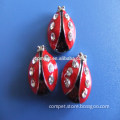 Compet Wholesale Metal Zinc Alloy Rhinestone Ladybug Shape Charms for 10mm Bracelets and Pet Collars